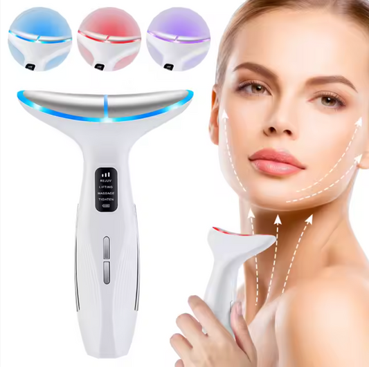 Anti-Aging Wrinkle Removal Beauty Device Heating Vibration Microcurrent Face Neck Lifting Massager